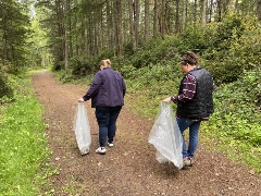 cleaning up homeless encampment