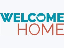 welcome home text on white background